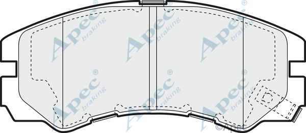 APEC BRAKING Piduriklotsi komplekt,ketaspidur PAD1085